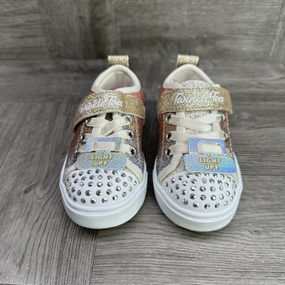 Skechers Twinkle Toes Toddler size 8 Sequin Flash Light up Shoes - Picture 4 of 9
